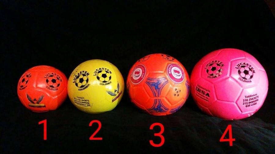 Tamaños balones LUCASTEN